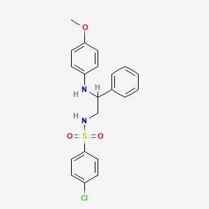 4-chloro-N-{2-[(4-methoxyphenyl)amino]-2-phenylethyl}benzenesulfonamide