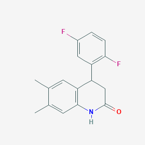 4-(2,5-difluorophenyl)-6,7-dimethyl-3,4-dihydro-2(1H)-quinolinone