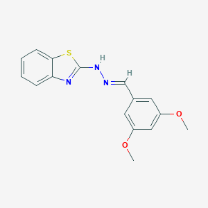 molecular formula C16H15N3O2S B393226 3,5-Dimethoxybenzaldehyde 1,3-benzothiazol-2-ylhydrazone 