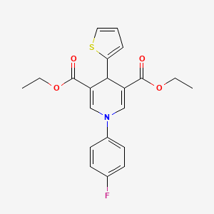 diethyl 1-(4-fluorophenyl)-4-(2-thienyl)-1,4-dihydro-3,5-pyridinedicarboxylate