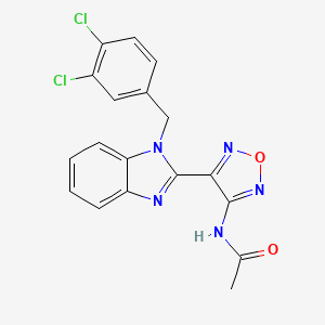 N-{4-[1-(3,4-dichlorobenzyl)-1H-benzimidazol-2-yl]-1,2,5-oxadiazol-3-yl}acetamide