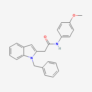 molecular formula C24H22N2O2 B3932309 2-(1-benzyl-1H-indol-2-yl)-N-(4-methoxyphenyl)acetamide CAS No. 294878-12-9