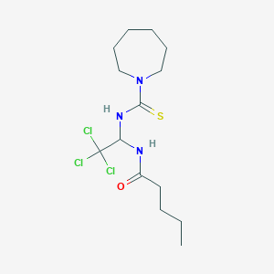 N-{1-[(1-azepanylcarbonothioyl)amino]-2,2,2-trichloroethyl}pentanamide