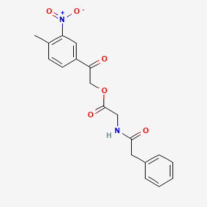 2-(4-methyl-3-nitrophenyl)-2-oxoethyl N-(phenylacetyl)glycinate