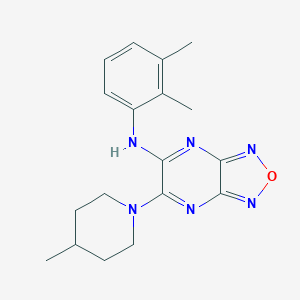 molecular formula C18H22N6O B393236 N-(2,3-dimethylphenyl)-N-[6-(4-methylpiperidino)[1,2,5]oxadiazolo[3,4-b]pyrazin-5-yl]amine 