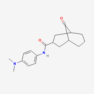 molecular formula C18H24N2O2 B3932437 N-[4-(dimethylamino)phenyl]-9-oxobicyclo[3.3.1]nonane-3-carboxamide 