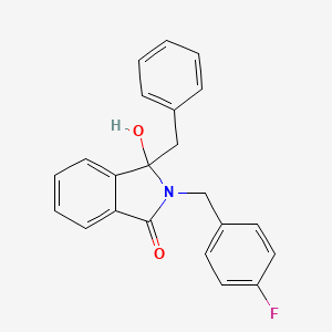 molecular formula C22H18FNO2 B3932449 3-benzyl-2-(4-fluorobenzyl)-3-hydroxy-1-isoindolinone 