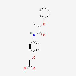 molecular formula C17H17NO5 B3932483 {4-[(2-phenoxypropanoyl)amino]phenoxy}acetic acid 