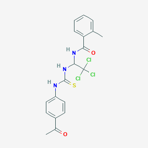 N-[1-({[(4-acetylphenyl)amino]carbonothioyl}amino)-2,2,2-trichloroethyl]-2-methylbenzamide