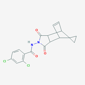 2,4-dichloro-N-(3,5-dioxospiro[4-azatricyclo[5.2.1.0~2,6~]dec[8]ene-10,1'-cyclopropane]-4-yl)benzamide