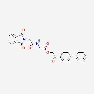 2-(4-biphenylyl)-2-oxoethyl N-[(1,3-dioxo-1,3-dihydro-2H-isoindol-2-yl)acetyl]glycinate
