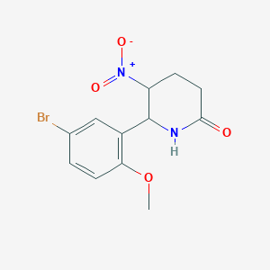 molecular formula C12H13BrN2O4 B3932522 6-(5-bromo-2-methoxyphenyl)-5-nitro-2-piperidinone 