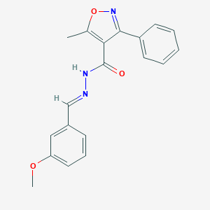 molecular formula C19H17N3O3 B393253 N'-(3-methoxybenzylidene)-5-methyl-3-phenyl-4-isoxazolecarbohydrazide 