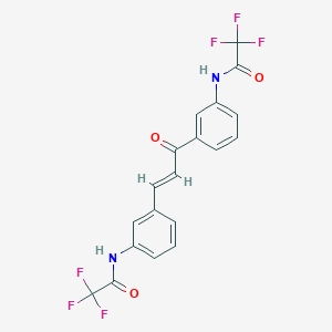 molecular formula C19H12F6N2O3 B3932538 N,N'-[(3-oxo-1-propene-1,3-diyl)di-3,1-phenylene]bis(2,2,2-trifluoroacetamide) 