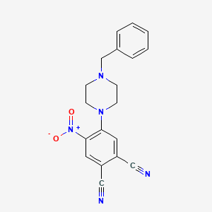 molecular formula C19H17N5O2 B3932548 4-(4-benzyl-1-piperazinyl)-5-nitrophthalonitrile 