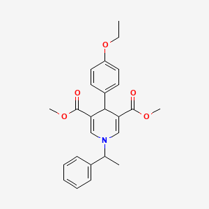 molecular formula C25H27NO5 B3932559 dimethyl 4-(4-ethoxyphenyl)-1-(1-phenylethyl)-1,4-dihydro-3,5-pyridinedicarboxylate CAS No. 347320-41-6