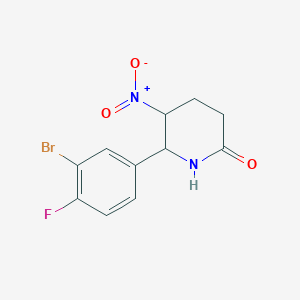 6-(3-bromo-4-fluorophenyl)-5-nitro-2-piperidinone