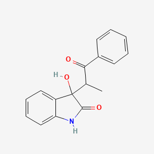 molecular formula C17H15NO3 B3932566 3-hydroxy-3-(1-methyl-2-oxo-2-phenylethyl)-1,3-dihydro-2H-indol-2-one 