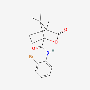 molecular formula C16H18BrNO3 B3932568 N-(2-bromophenyl)-4,7,7-trimethyl-3-oxo-2-oxabicyclo[2.2.1]heptane-1-carboxamide 