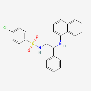 molecular formula C24H21ClN2O2S B3932584 4-chloro-N-[2-(1-naphthylamino)-2-phenylethyl]benzenesulfonamide 