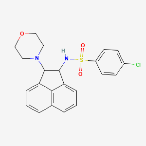molecular formula C22H21ClN2O3S B3932594 4-chloro-N-[2-(4-morpholinyl)-1,2-dihydro-1-acenaphthylenyl]benzenesulfonamide 