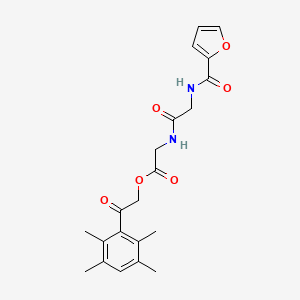 molecular formula C21H24N2O6 B3932610 2-oxo-2-(2,3,5,6-tetramethylphenyl)ethyl N-2-furoylglycylglycinate 
