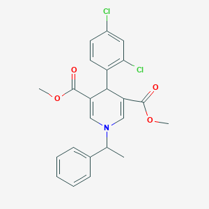 molecular formula C23H21Cl2NO4 B3932625 dimethyl 4-(2,4-dichlorophenyl)-1-(1-phenylethyl)-1,4-dihydro-3,5-pyridinedicarboxylate 