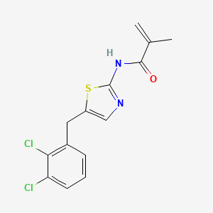 molecular formula C14H12Cl2N2OS B3932660 N-[5-(2,3-dichlorobenzyl)-1,3-thiazol-2-yl]-2-methylacrylamide 