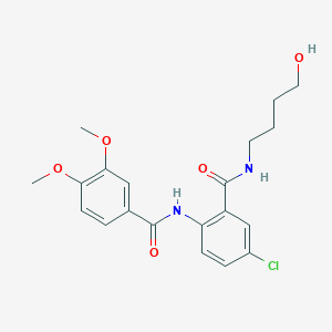 molecular formula C20H23ClN2O5 B3932677 5-chloro-2-[(3,4-dimethoxybenzoyl)amino]-N-(4-hydroxybutyl)benzamide 