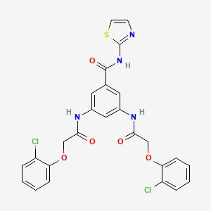 molecular formula C26H20Cl2N4O5S B3932684 3,5-bis{[(2-chlorophenoxy)acetyl]amino}-N-1,3-thiazol-2-ylbenzamide 