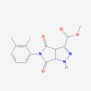 molecular formula C15H15N3O4 B393269 Methyl 5-(2,3-dimethylphenyl)-4,6-dioxo-1,3a,4,5,6,6a-hexahydropyrrolo[3,4-c]pyrazole-3-carboxylate CAS No. 344956-85-0