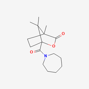 molecular formula C16H25NO3 B3932695 1-(1-azepanylcarbonyl)-4,7,7-trimethyl-2-oxabicyclo[2.2.1]heptan-3-one 