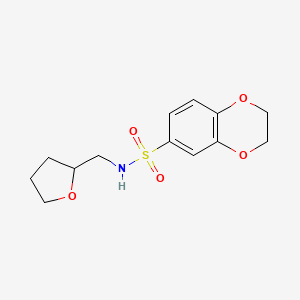 molecular formula C13H17NO5S B3932720 N-(tetrahydro-2-furanylmethyl)-2,3-dihydro-1,4-benzodioxine-6-sulfonamide 