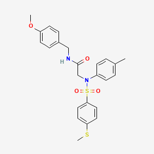 molecular formula C24H26N2O4S2 B3932722 N~1~-(4-methoxybenzyl)-N~2~-(4-methylphenyl)-N~2~-{[4-(methylthio)phenyl]sulfonyl}glycinamide 
