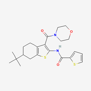 molecular formula C22H28N2O3S2 B3932735 N-[6-tert-butyl-3-(4-morpholinylcarbonyl)-4,5,6,7-tetrahydro-1-benzothien-2-yl]-2-thiophenecarboxamide 