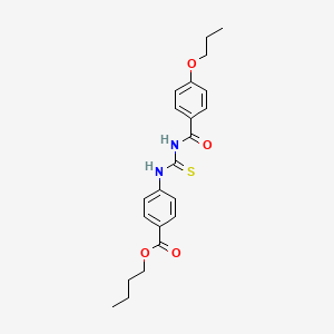 butyl 4-({[(4-propoxybenzoyl)amino]carbonothioyl}amino)benzoate