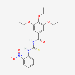 molecular formula C20H23N3O6S B3932764 3,4,5-triethoxy-N-{[(2-nitrophenyl)amino]carbonothioyl}benzamide 