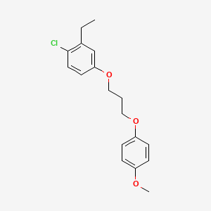 molecular formula C18H21ClO3 B3932765 1-chloro-2-ethyl-4-[3-(4-methoxyphenoxy)propoxy]benzene 
