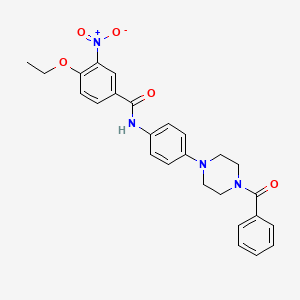 molecular formula C26H26N4O5 B3932768 N-[4-(4-benzoyl-1-piperazinyl)phenyl]-4-ethoxy-3-nitrobenzamide 