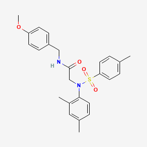 molecular formula C25H28N2O4S B3932781 N~2~-(2,4-dimethylphenyl)-N~1~-(4-methoxybenzyl)-N~2~-[(4-methylphenyl)sulfonyl]glycinamide 