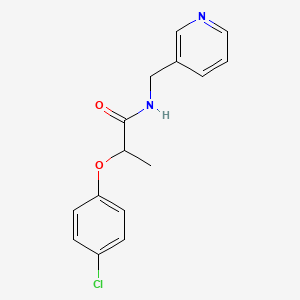 molecular formula C15H15ClN2O2 B3932788 2-(4-chlorophenoxy)-N-(3-pyridinylmethyl)propanamide 