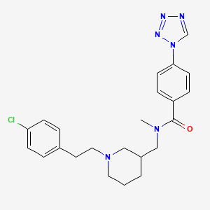 molecular formula C23H27ClN6O B3932805 N-({1-[2-(4-chlorophenyl)ethyl]-3-piperidinyl}methyl)-N-methyl-4-(1H-tetrazol-1-yl)benzamide 