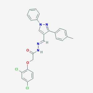 molecular formula C25H20Cl2N4O2 B393283 2-(2,4-dichlorophenoxy)-N'-{[3-(4-methylphenyl)-1-phenyl-1H-pyrazol-4-yl]methylene}acetohydrazide 