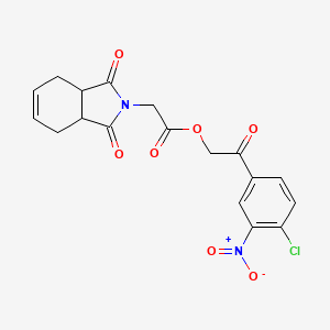 molecular formula C18H15ClN2O7 B3932850 2-(4-chloro-3-nitrophenyl)-2-oxoethyl (1,3-dioxo-1,3,3a,4,7,7a-hexahydro-2H-isoindol-2-yl)acetate CAS No. 6436-79-9
