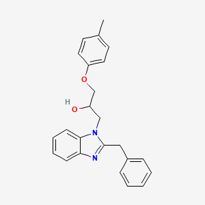 molecular formula C24H24N2O2 B3932853 1-(2-benzyl-1H-benzimidazol-1-yl)-3-(4-methylphenoxy)-2-propanol 