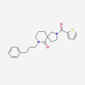 molecular formula C22H26N2O2S B3932868 7-(3-phenylpropyl)-2-(2-thienylcarbonyl)-2,7-diazaspiro[4.5]decan-6-one 
