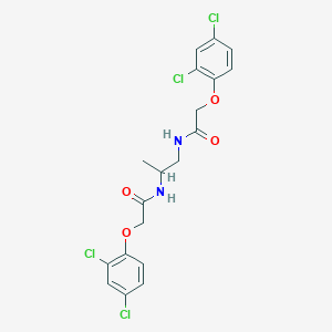 molecular formula C19H18Cl4N2O4 B3932875 N,N'-1,2-propanediylbis[2-(2,4-dichlorophenoxy)acetamide] 