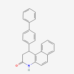molecular formula C25H19NO B3932909 1-(4-biphenylyl)-1,4-dihydrobenzo[f]quinolin-3(2H)-one CAS No. 381671-20-1