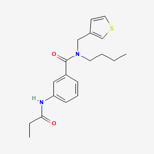 molecular formula C19H24N2O2S B3932945 N-butyl-3-(propionylamino)-N-(3-thienylmethyl)benzamide 