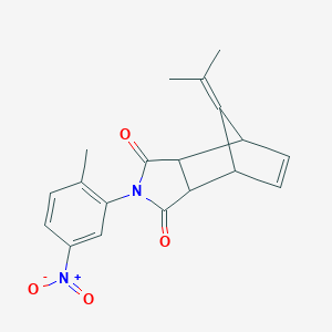 molecular formula C19H18N2O4 B393296 10-Isopropylidene-4-(2-methyl-5-nitro-phenyl)-4-aza-tricyclo[5.2.1.0*2,6*]dec-8- 